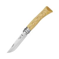 Нож Opinel №7 Nature, нержавеющая сталь, рукоять самшит, гравировка волны, 001552 001552 от прозводителя Opinel
