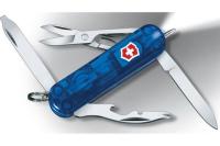 Нож-брелок Victorinox Classic Midnite Manager, 58 мм, 10 функций, синий полупрозрачный 0.6366.T2 от прозводителя Victorinox