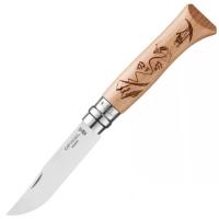 Нож Opinel №8 Alpine adventures, нержавеющая сталь, рукоять дуб, гравировка лыжи, 002188 002188 от прозводителя Opinel