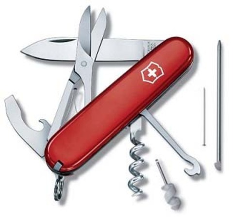 Нож Victorinox Compact, 91 мм, 15 функций, красный 1.3405 от прозводителя Victorinox