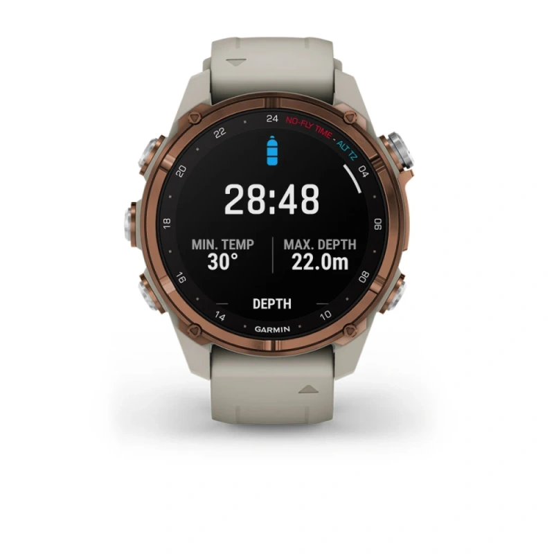 Garmin Descent Mk3i - 43 мм | Bronze PVD/French grey silicone band