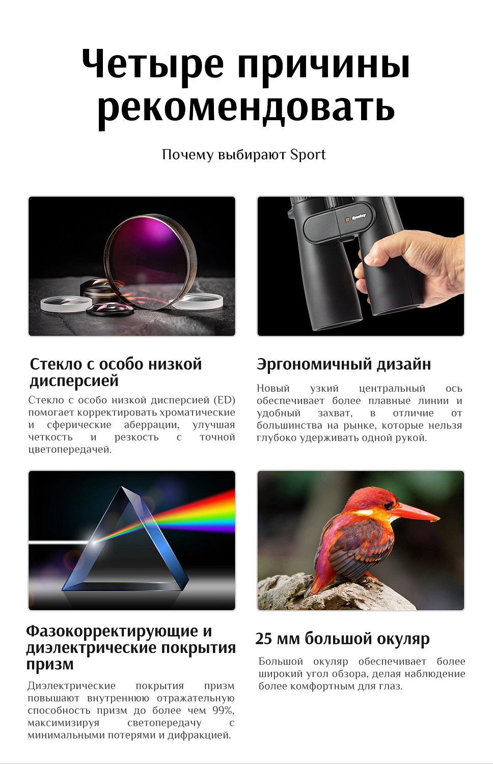 Бинокль Eyeskey Sport ED-10x42