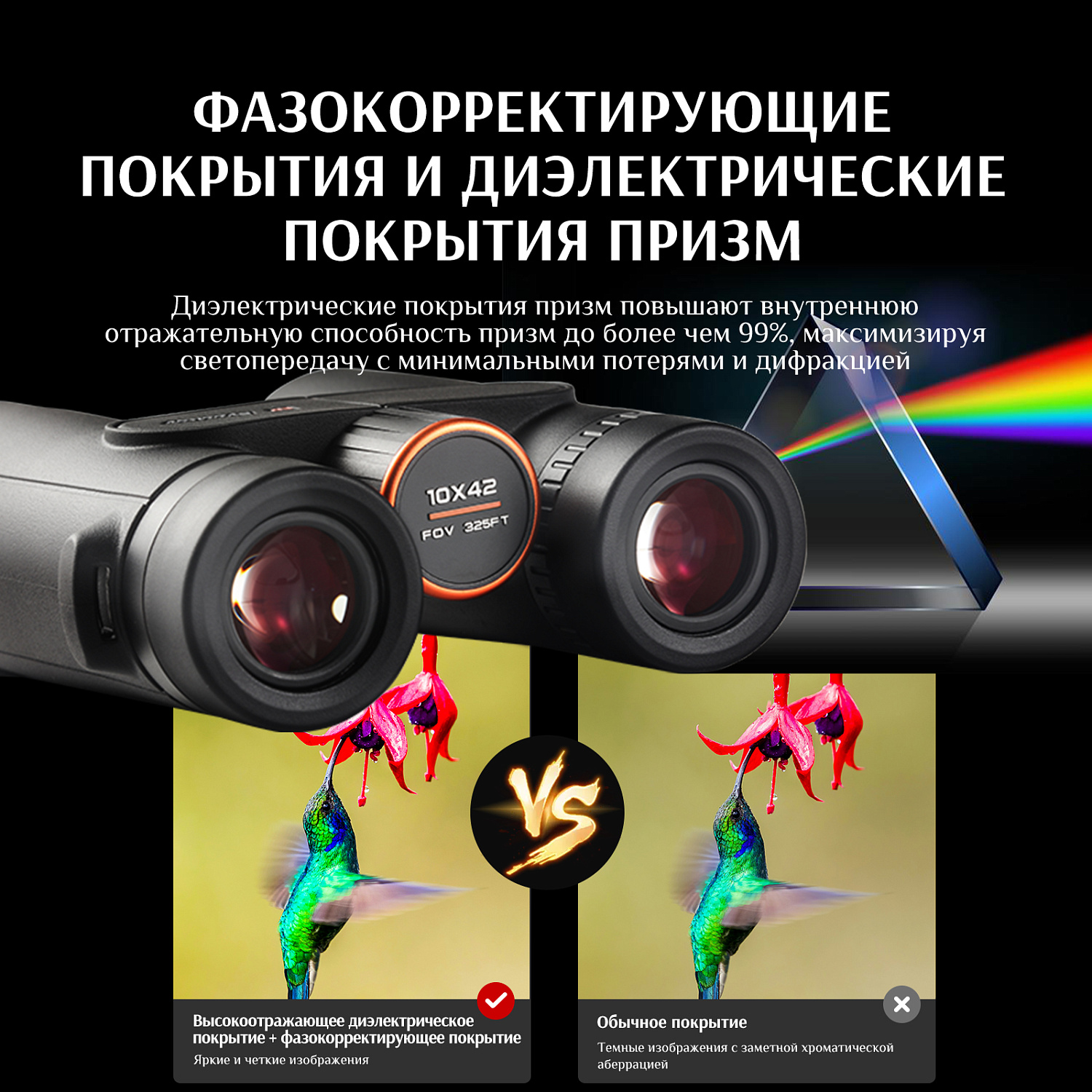 Бинокль Eyeskey Sport ED-10x42