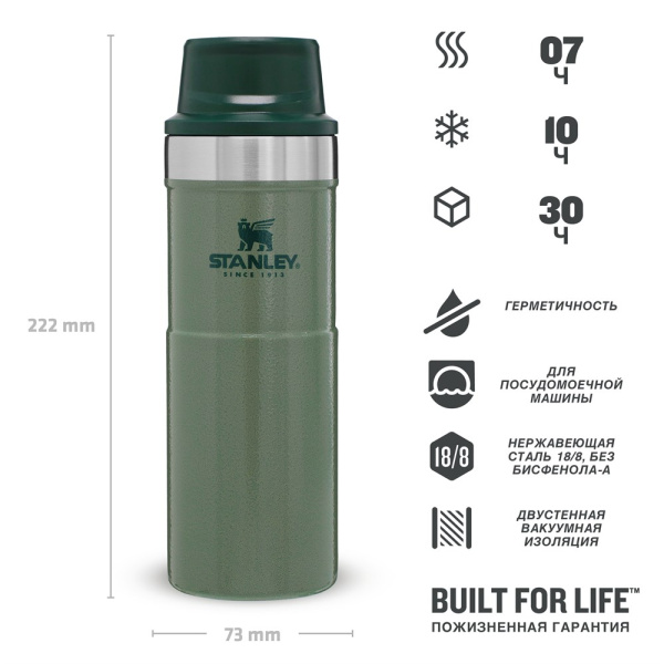Термокружка STANLEY Classic Trigger Action 0.47L One hand 2.0 10-06439-030 от прозводителя STANLEY