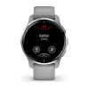 Garmin Venu 2 Plus - 43 мм Премиум-функции | Silver Stainless Steel Bezel With Powder Grey Case And Silicone Band