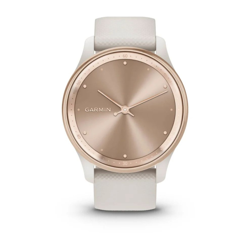 Garmin Vivomove Trend - 40 мм | Peach Gold Stainless Steel Bezel with Ivory Case and Silicone Band