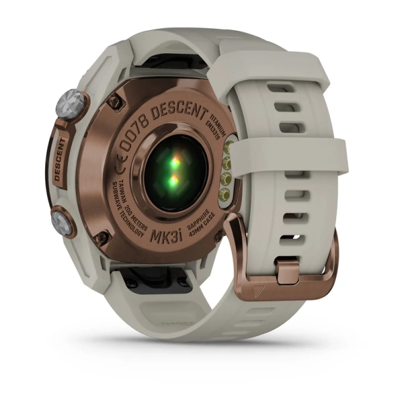 Garmin Descent Mk3i - 43 мм | Bronze PVD/French grey silicone band
